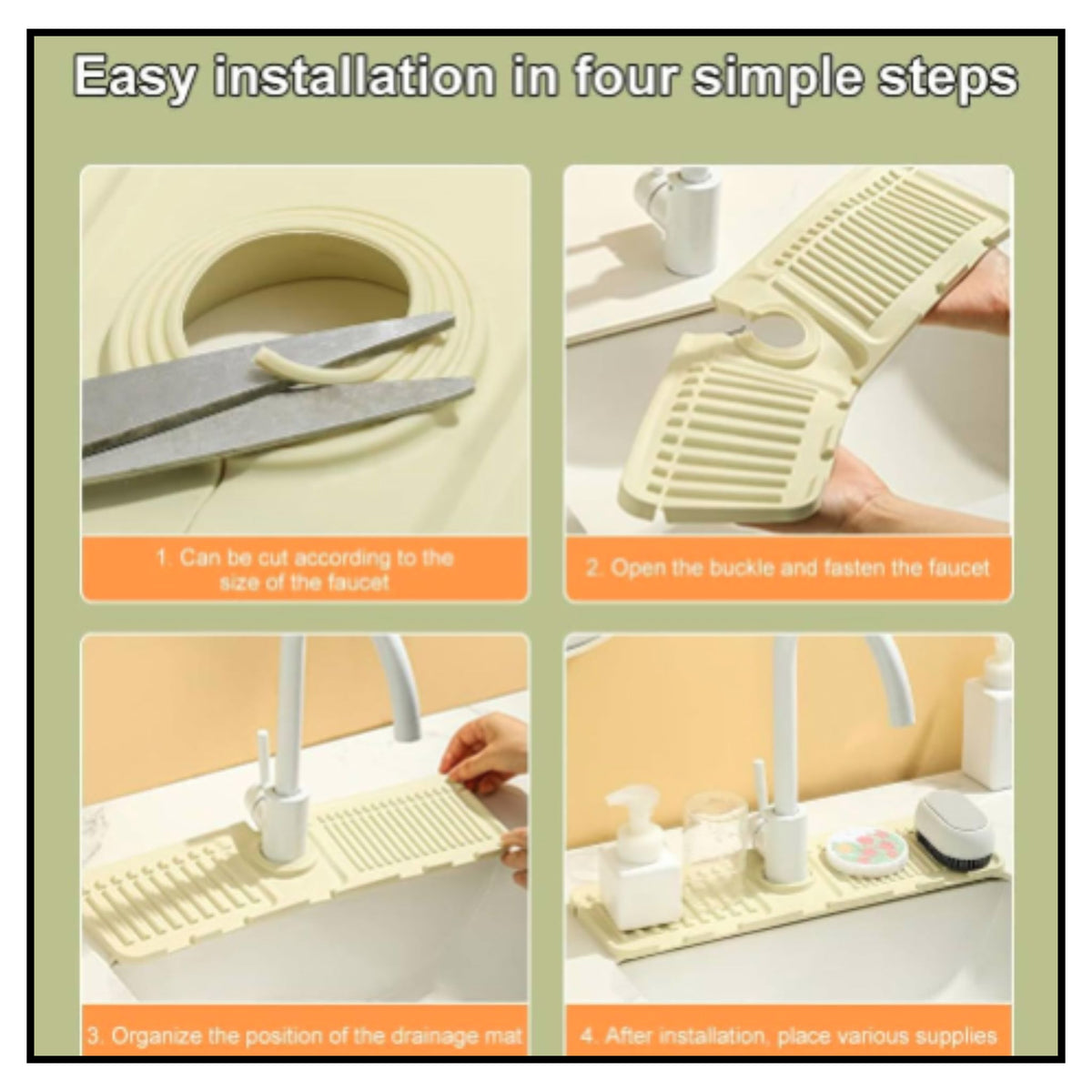 Silicone Sink Faucet Mat Sink Splash Guard