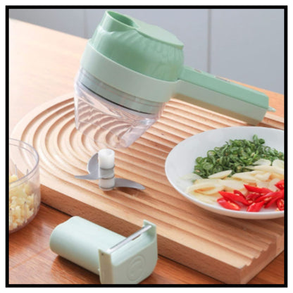 In4-in-1 Electric Vegetable Cutter, Slicer, Grater, Chopper