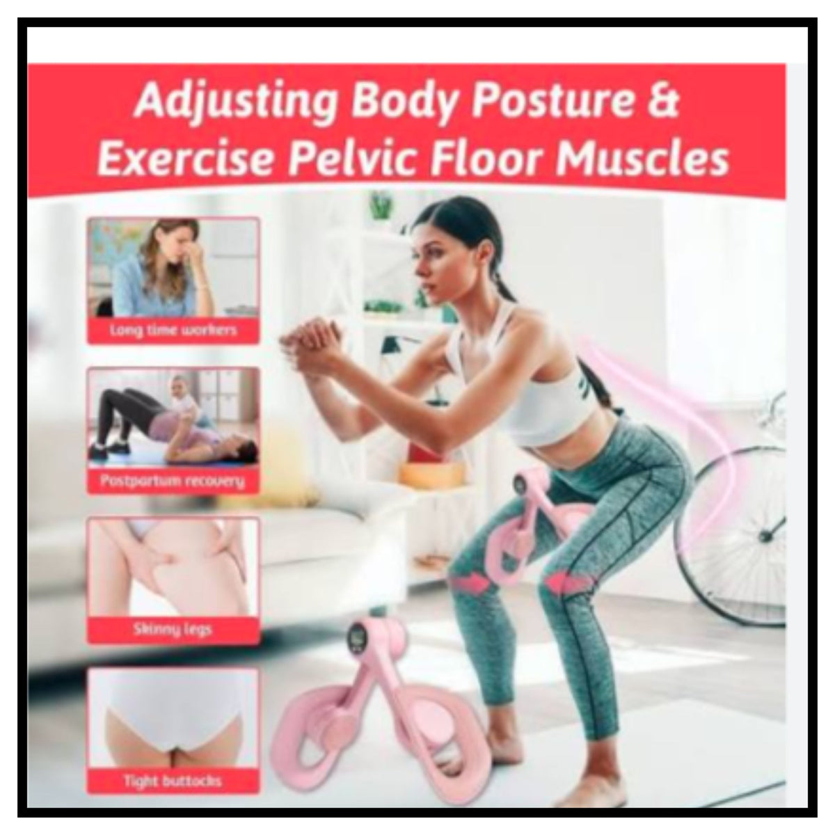 Thigh Master - Thigh and Pelvic Floor Trainer, Portable Pilates Equipment for Weight Loss and Toning
