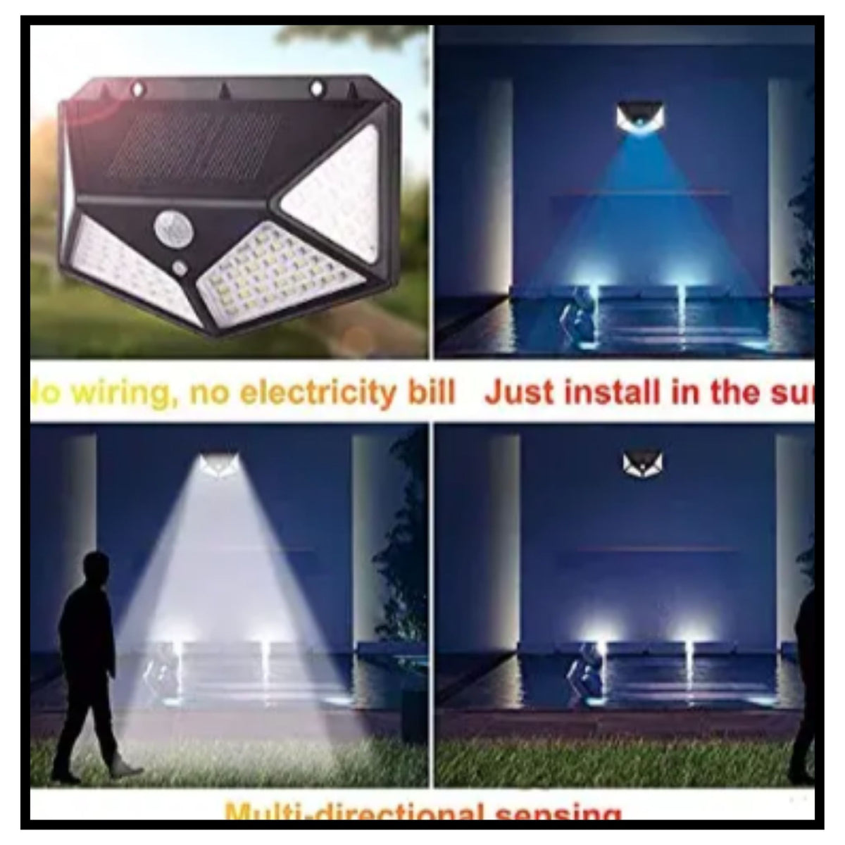 Latest Solar Lights for Garden 100 LED Motion Sensor