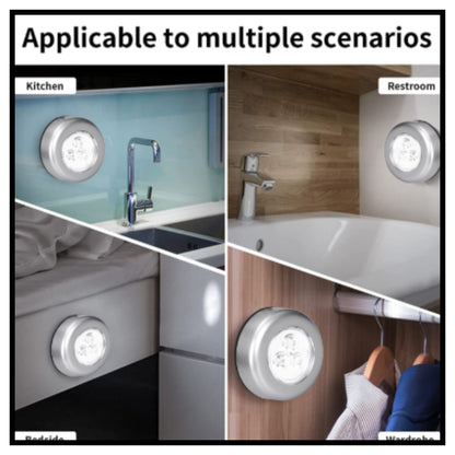 Touch Lamp Mini Round Emergency Light with Stick Tape for Home