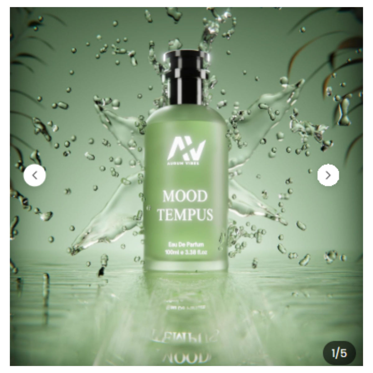 Aurum Vibes Mood Tempus Eau De Parfum 100ML bottle front view for men and women