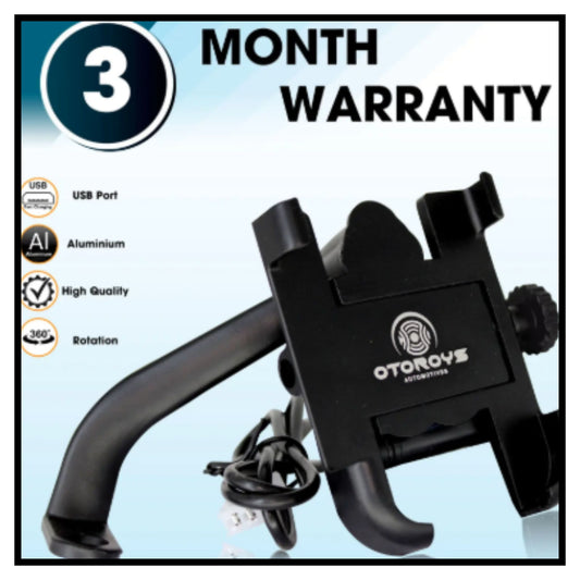 🏍️ Bike Mount Holder for Navigation 360 Degree Rotating Handlebar Mobile Stand – Universal Bike Phone Holder with Secure Grip for Motorcycle