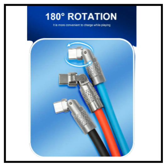 ⚡ Fast Charging Cable for Smartphone 180 Degree Rotation – Flexible Fast Charging and Data Cable for Gaming and Daily Use