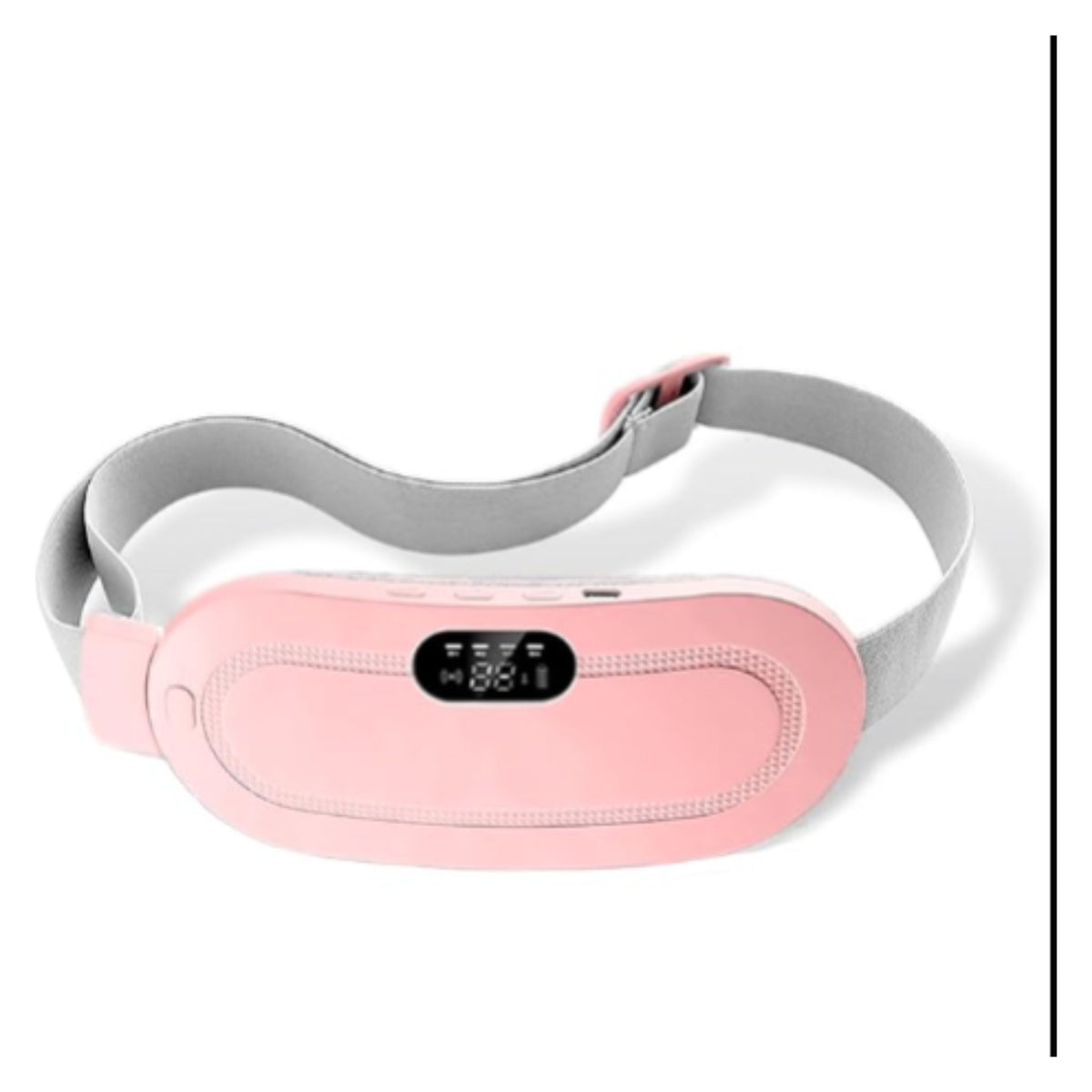 Pink Wearable Heated Belt With Digital Display and Adjustable Strap