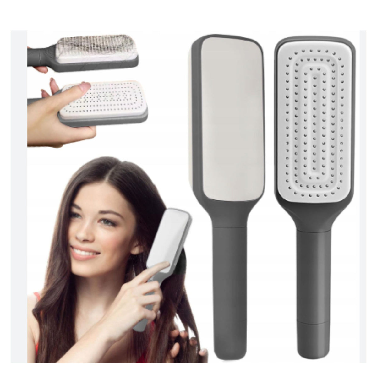 Self Cleaning Hair Comb self cleaning hair brush women men detangling