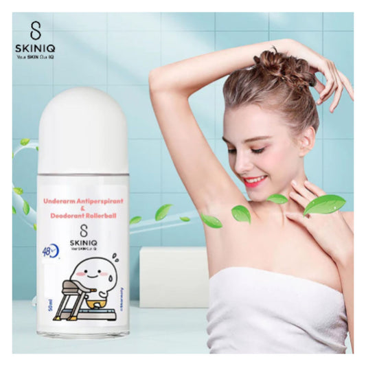 underarm antiperspirant deodorant rollerball for sweat odor control