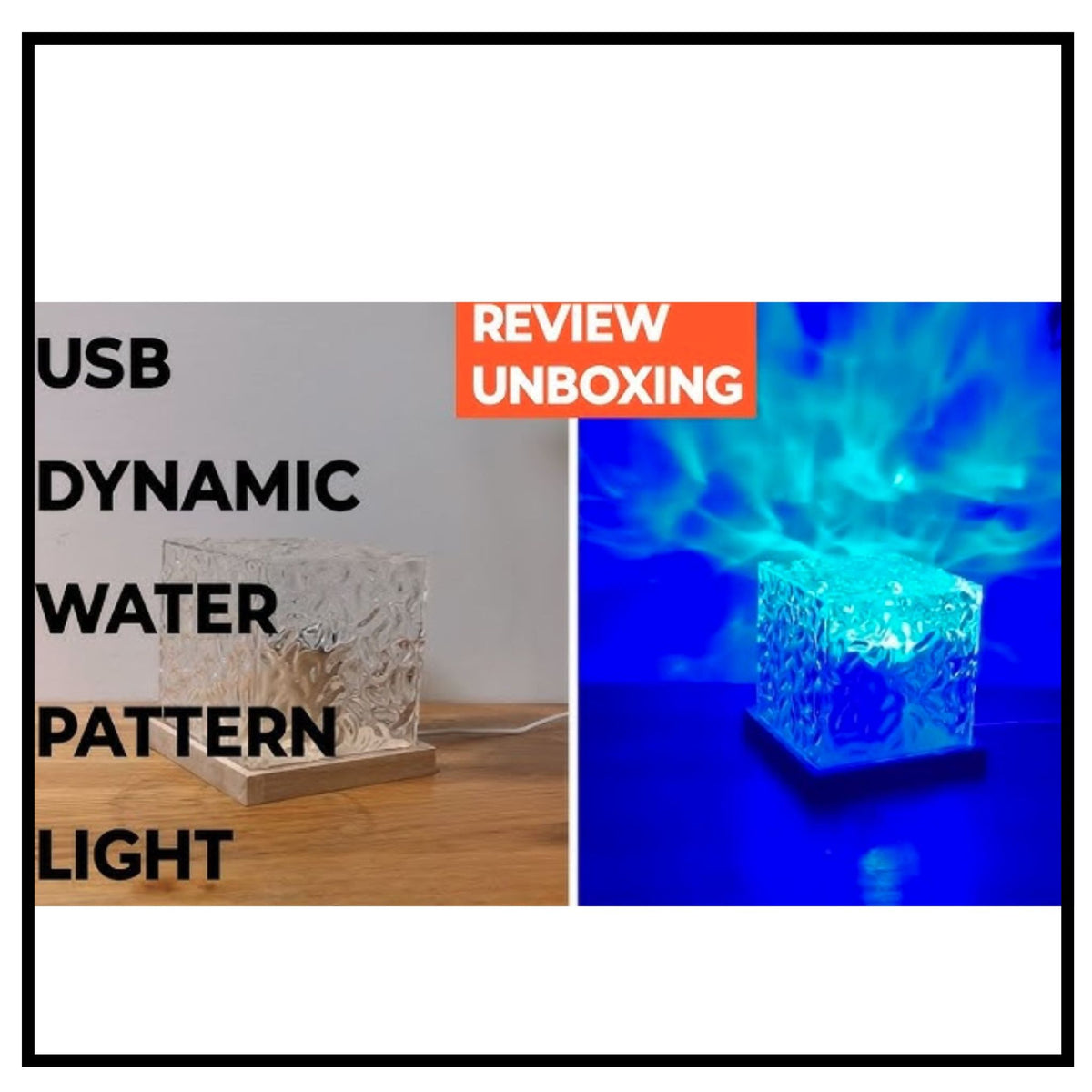 Rotating Water Ripple Night Light Aura Lamp