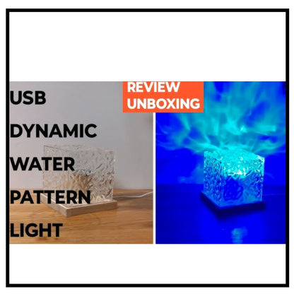 Rotating Water Ripple Night Light Aura Lamp