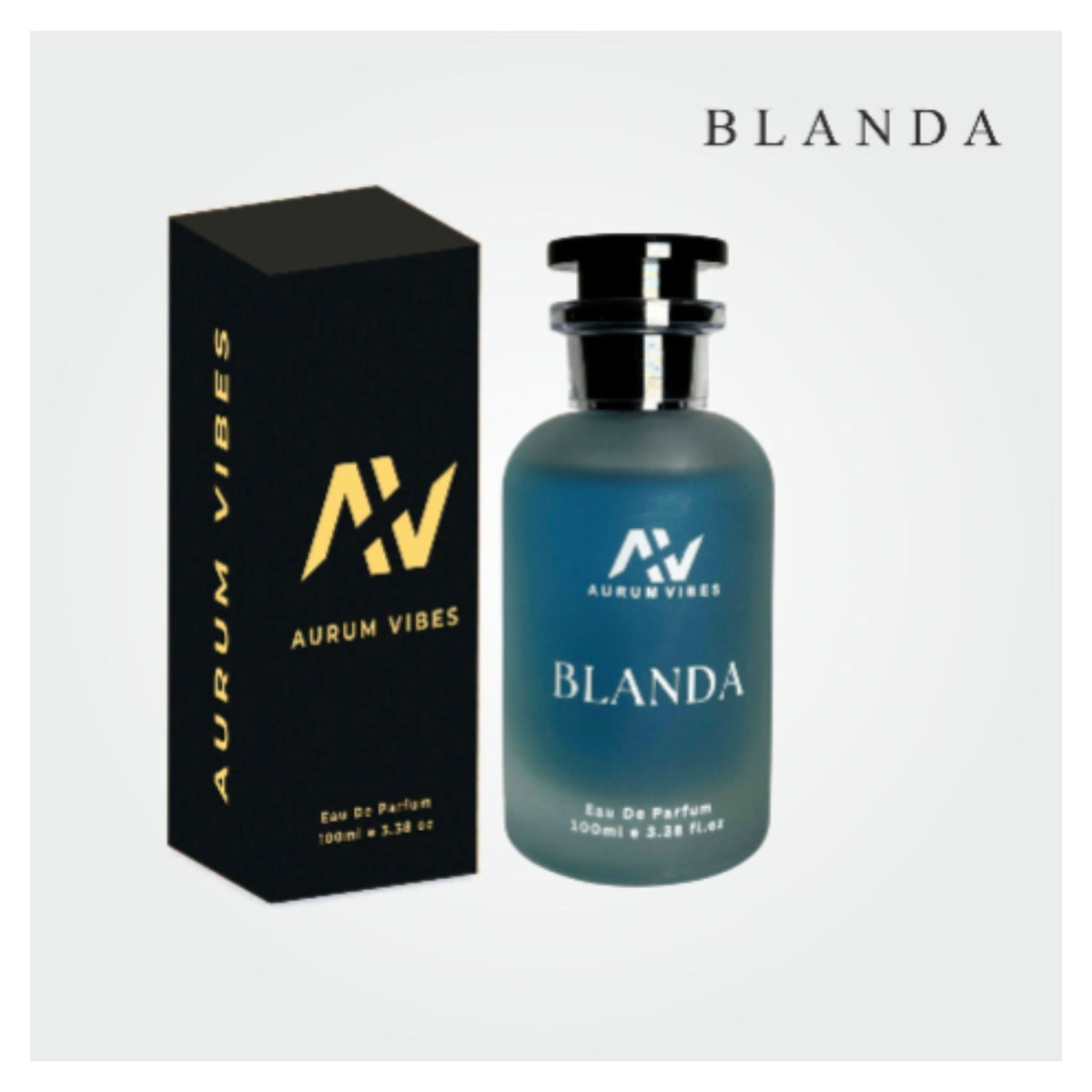 Blanda Male Perfume 100ML Aurum Vibes Blue Bottle - Long Lasting Bold Masculine Perfume for Men