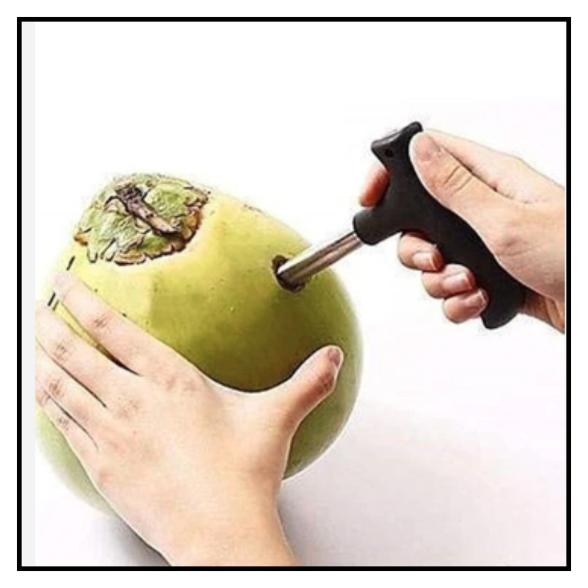 Stainless steel coconut opener tool drill cutter for opening coconuts