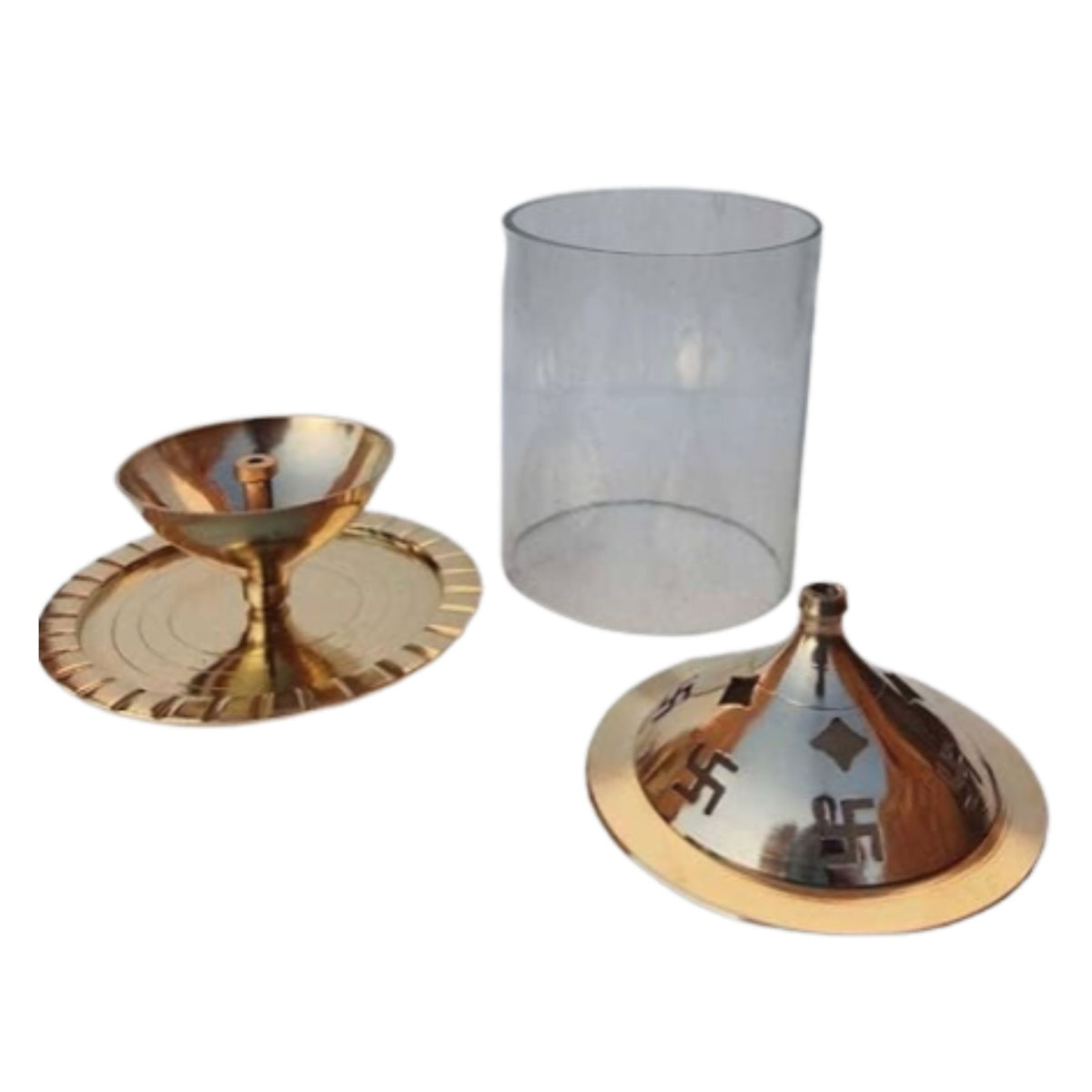 decor akhanddeep brass golden diya for pooja home temple diwali decoration
