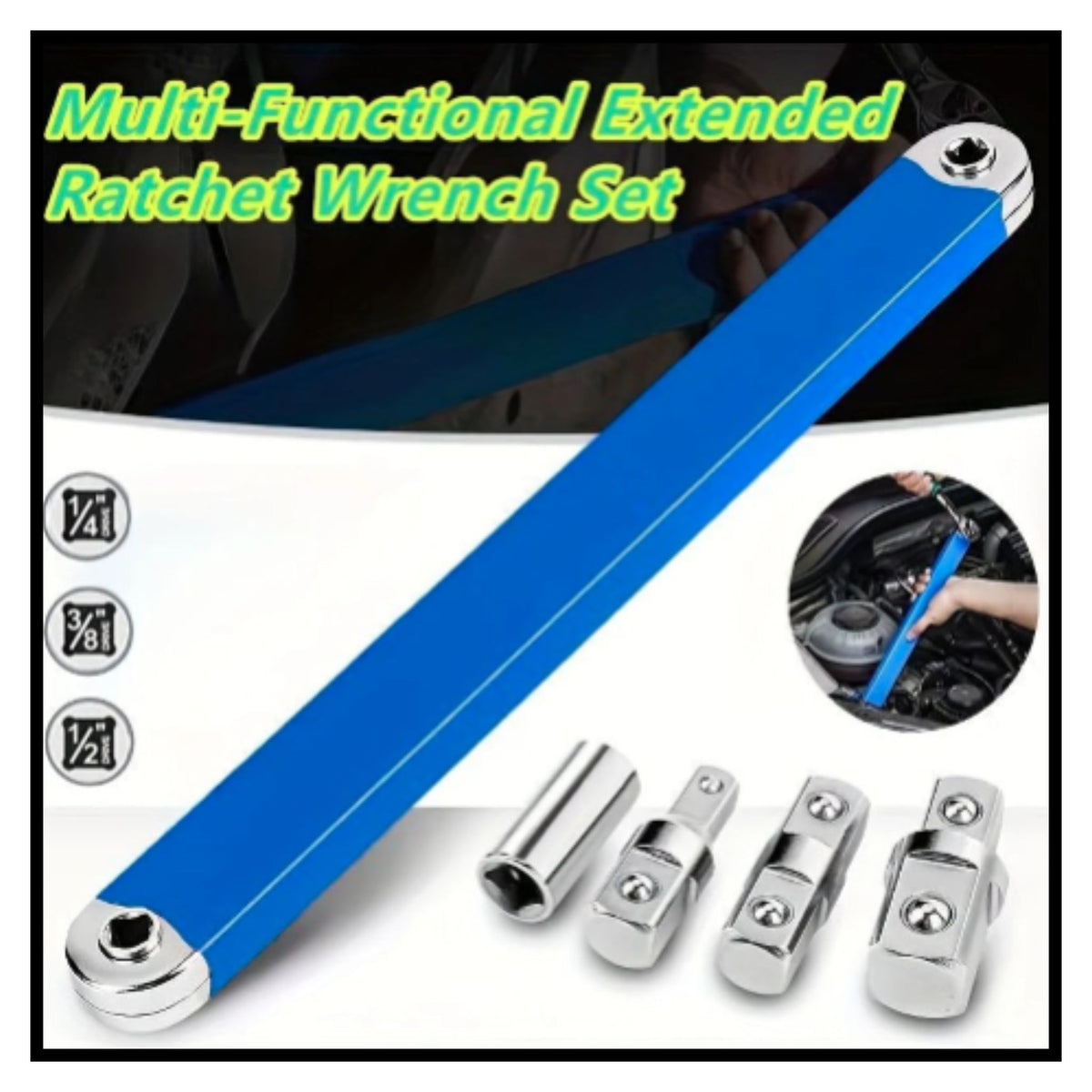 Double sided bionic extension wrench for home repair automotive plumbing and DIY work