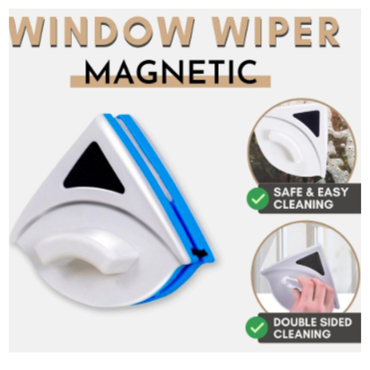 double sided magnetic window cleaner magnetic window wiper safe and easy cleaning