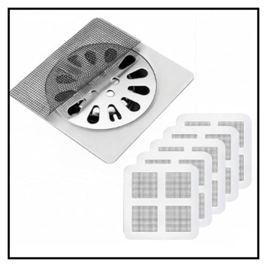 Waterproof drain hair catcher mesh stickers for bathroom pack of 10