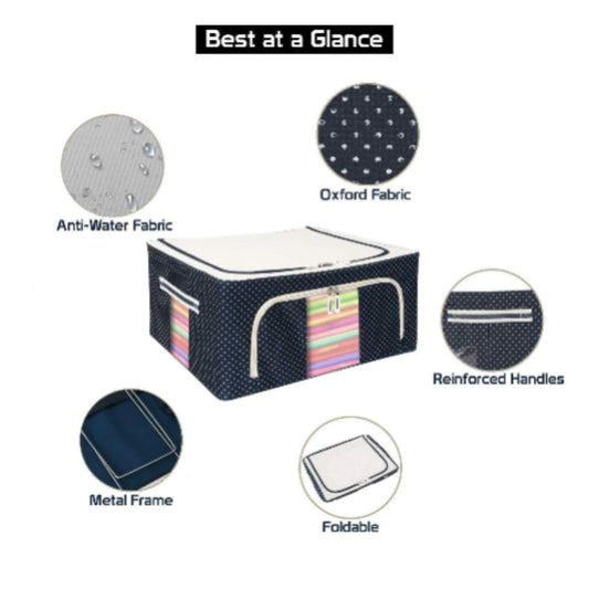 foldable clothes storage bag with zipper pack of 6 for clothes blankets