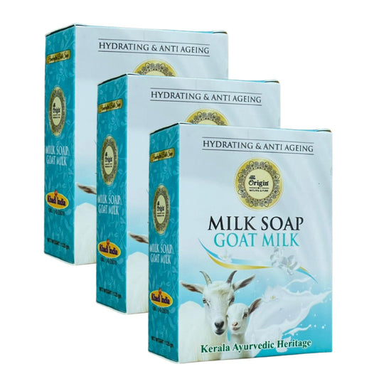 goat milk 125gm coconut oil handmade natural pure soap pack of 3 hydrating