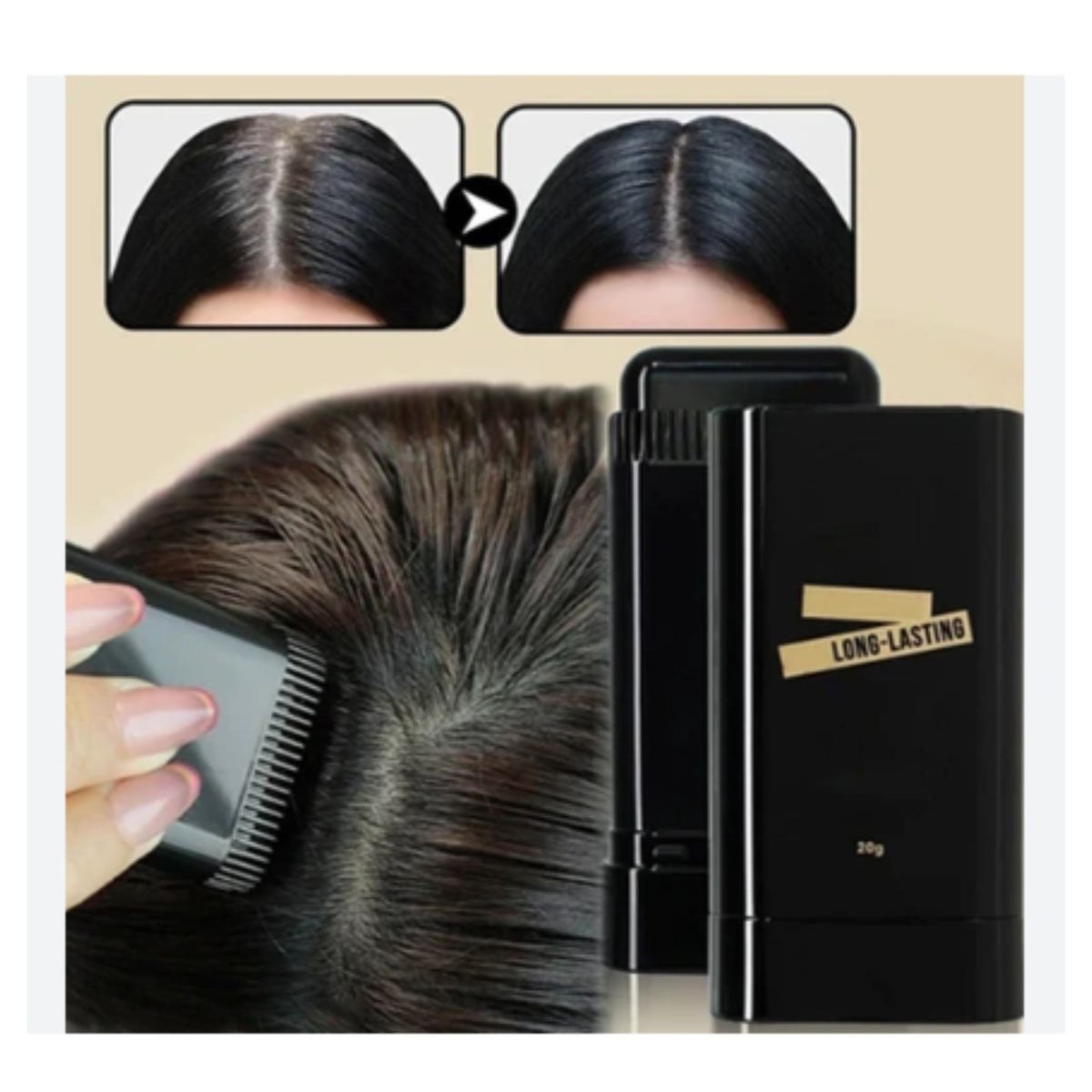 hair dye stick instant grey hair root touch up stick black long lasting for men women-+-
 8