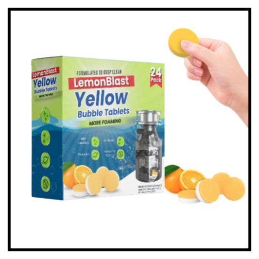 Lemon blast toilet cleaning tablets 24 tablets pack of 2 with lemon fragrance
