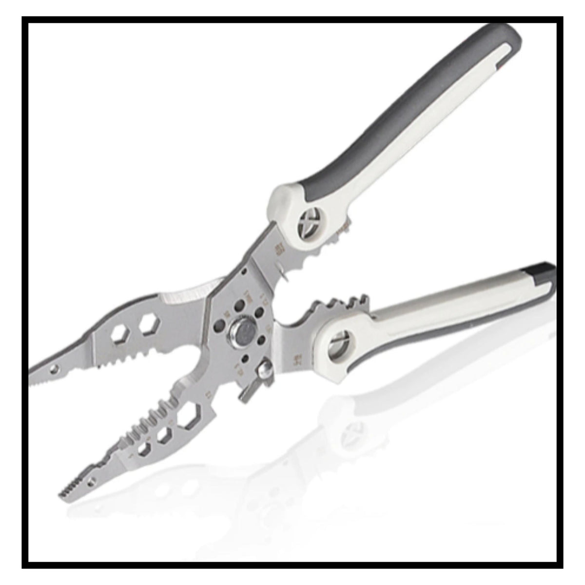 Multifunctional wire stripper combination snap ring plier 8 inch for electrical work
