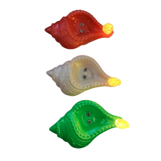 plastic water sensor shankh led diya lights for diwali pooja decoration