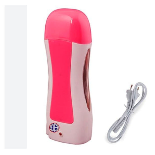 Pink and white roll on wax warmer machine depilatory applicator heater with power cord for women hair removal at home - RS HomeTech