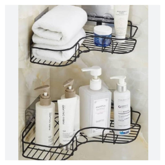 rustproof corner wire shelf space saving wall mounted organizer for bathroom kitchen
