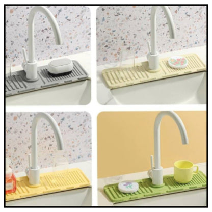 silicone sink faucet mat splash guard for kitchen bathroom