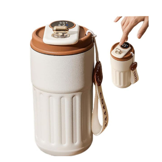 stainless steel hot and cold vacuum insulated temperature display coffee mug for office