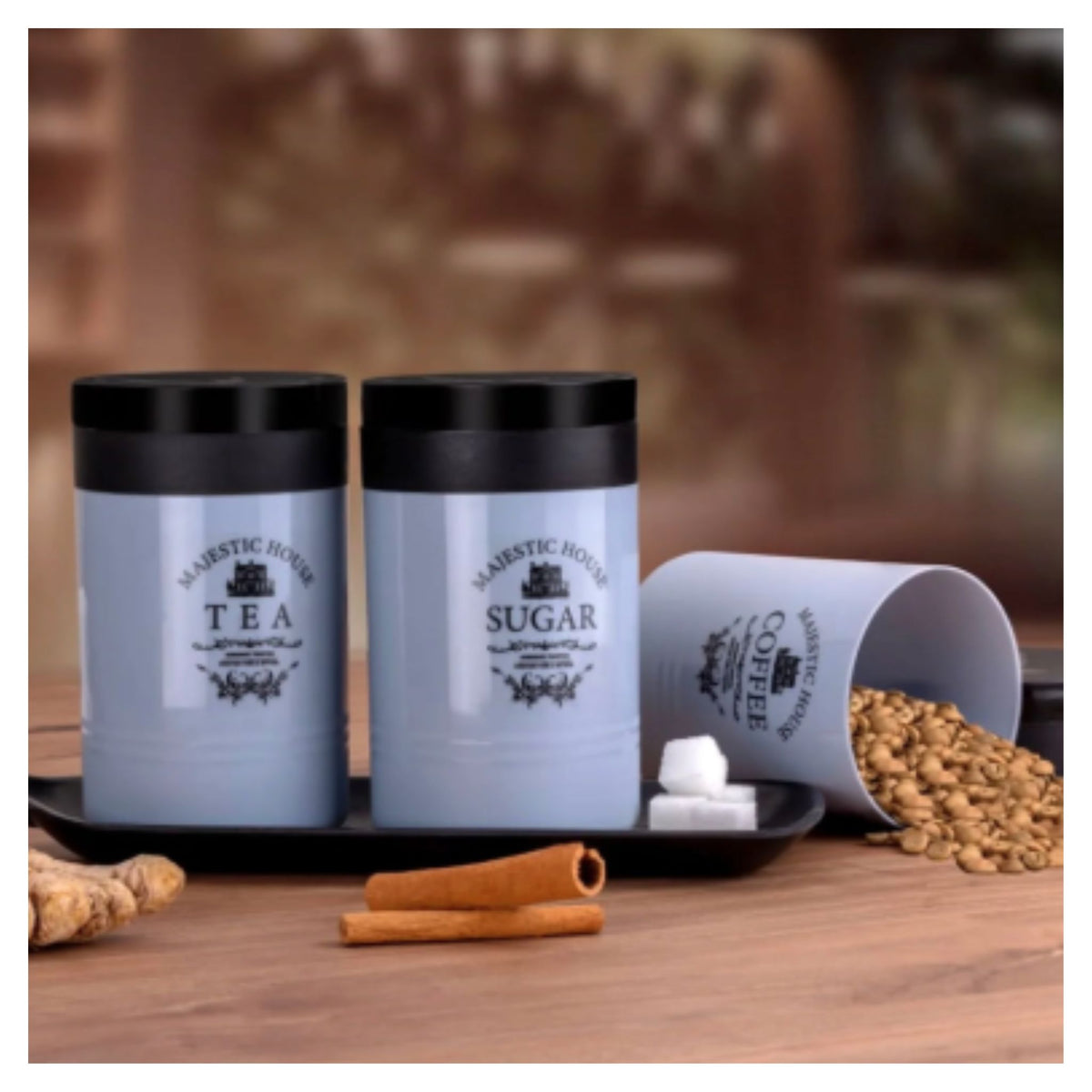 tea sugar coffee container kitchen storage jar set