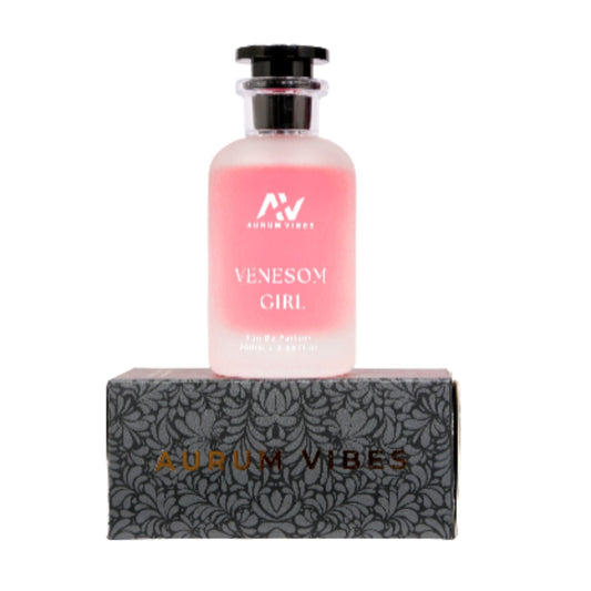 Venesom Girl Female Perfume 100ML Aurum Vibes - Long Lasting Pink Perfume for Women Daily Party Gift