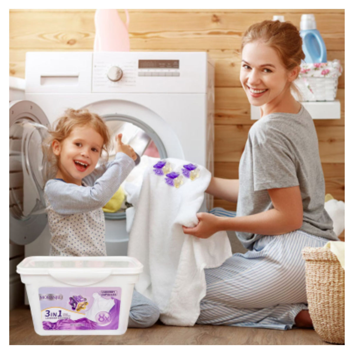 washing machine detergent pods for daily laundry cleaning fresh clothes