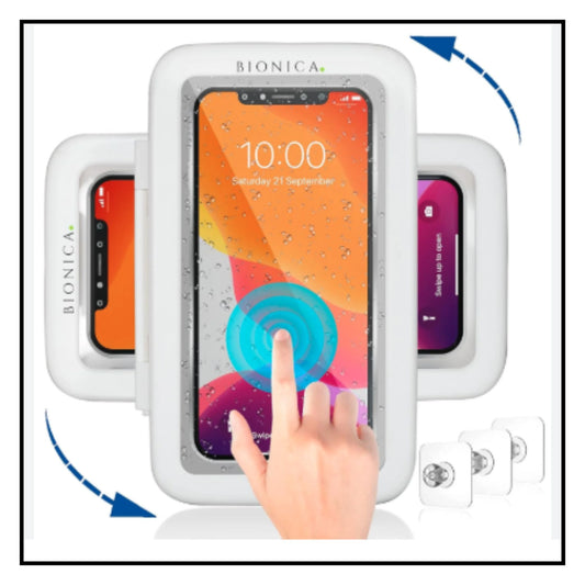 Waterproof 360 rotatable bath phone holder wall mounted