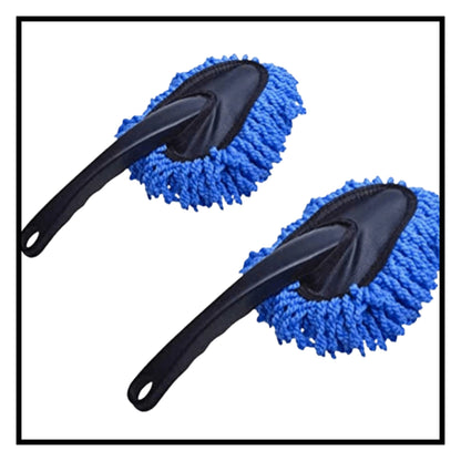 Wet and dry microfiber duster set pack of 2 for car dashboard and home cleaning